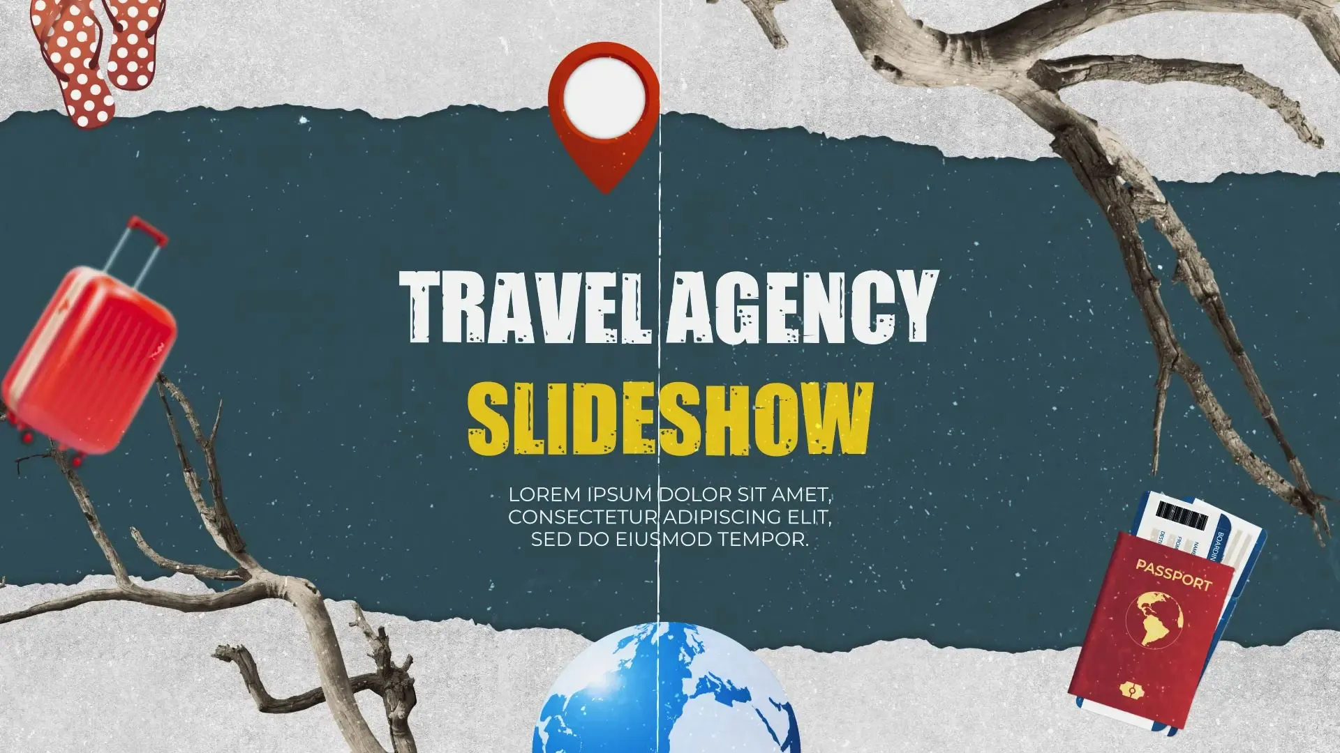Travel Agency Slideshow Paper Style Presentation